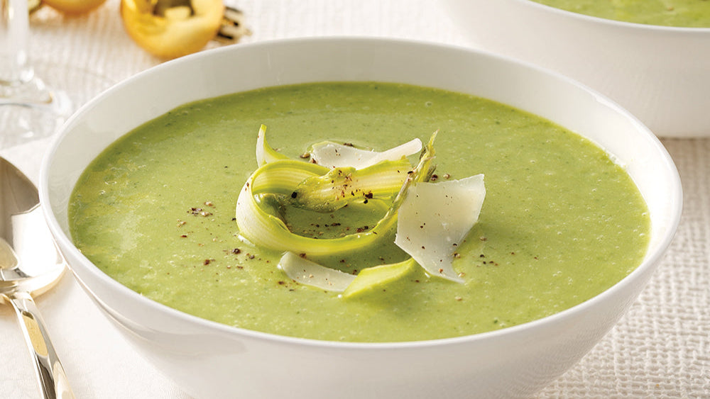 Asparagus, leek and parmesan cream