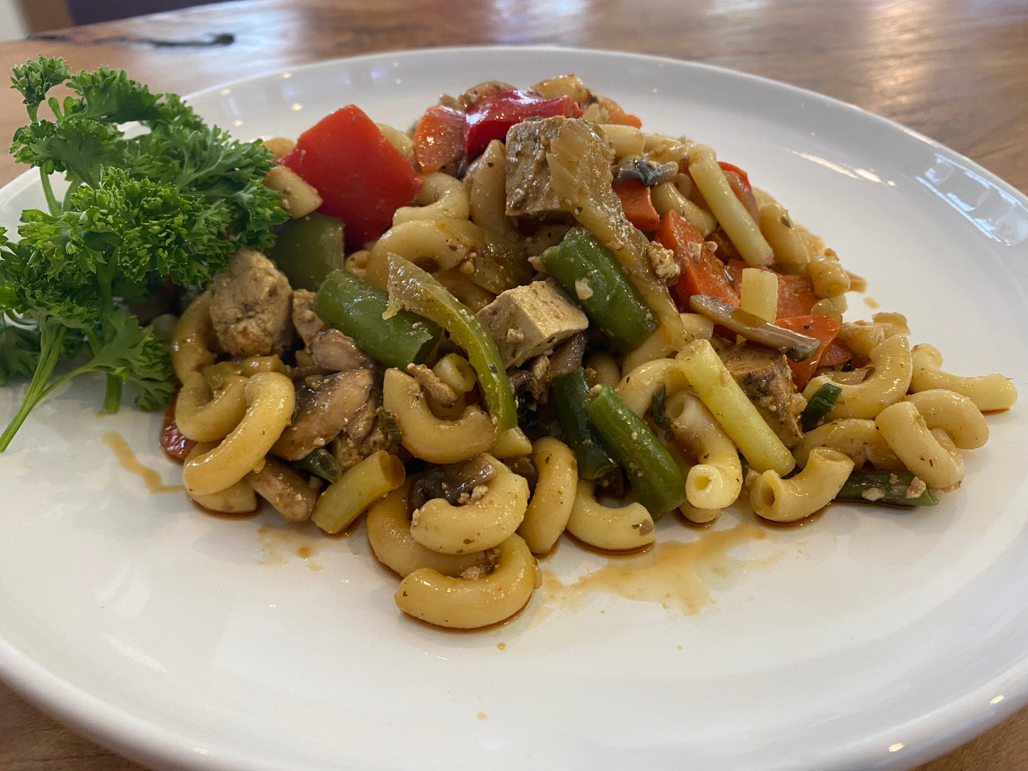 Chinese macaroni and tofu