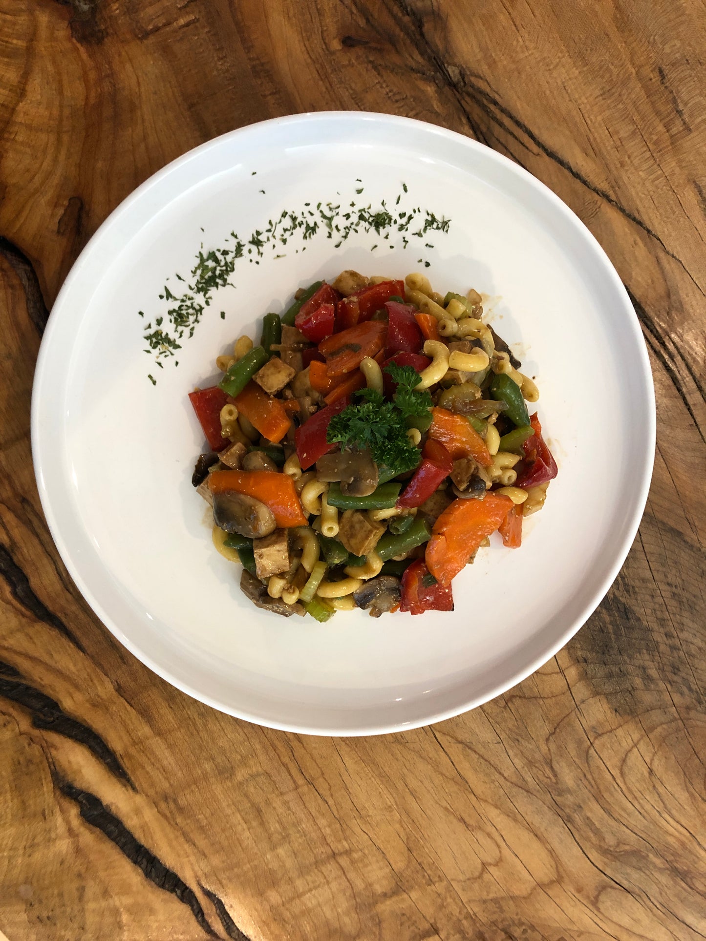Chinese macaroni and tofu