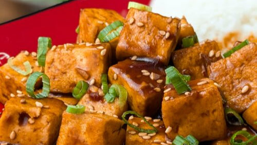 Tofu aigres-doux avec juste des légumes